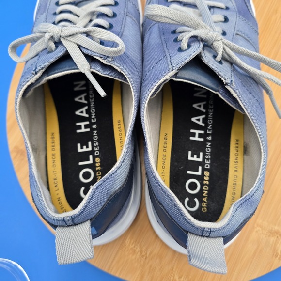 Cole Haan GrandPro Rally Canvas Court Trainers  Blue/Optic White  Men's 10W EUC‎ - Picture 9 of 9